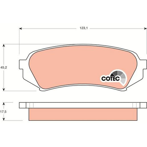 TRW DTEC Brake Pad Set Rear GDB3198DT