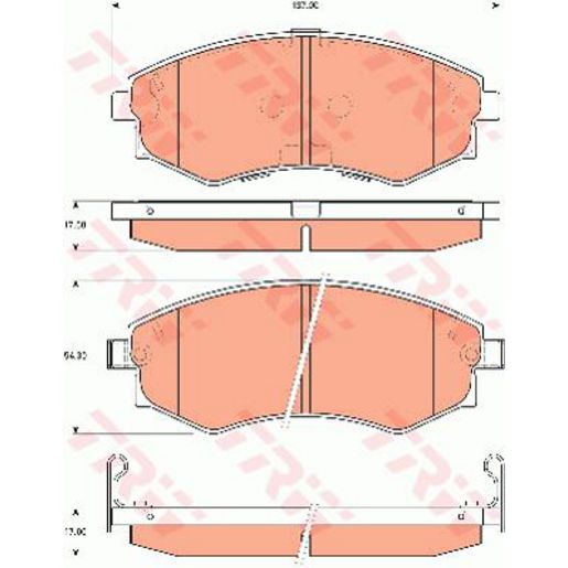 TRW DTEC Brake Pad Set Front GDB7521DT