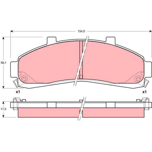 TRW DTEC Brake Pad Set Front GDB4010DT
