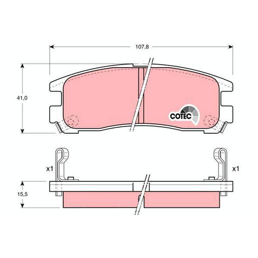TRW DTEC Brake Pad Set Rear GDB1023DT