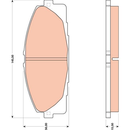 TRW Cotec Brake Pad Set Front GDB3485