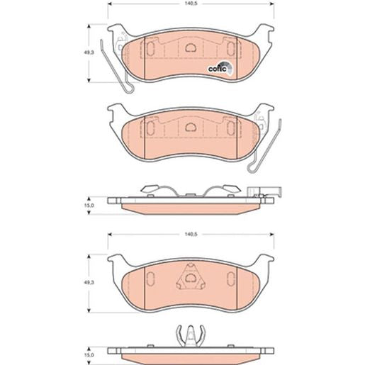 TRW Cotec Brake Pad Set GDB4139