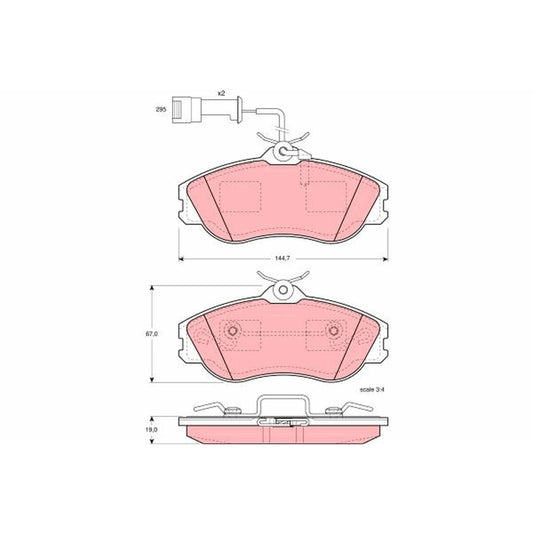 TRW Cotec Brake Pad Set GDB816
