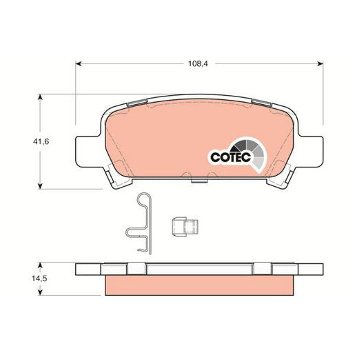 TRW DTEC Brake Pad Set Rear GDB3223DT
