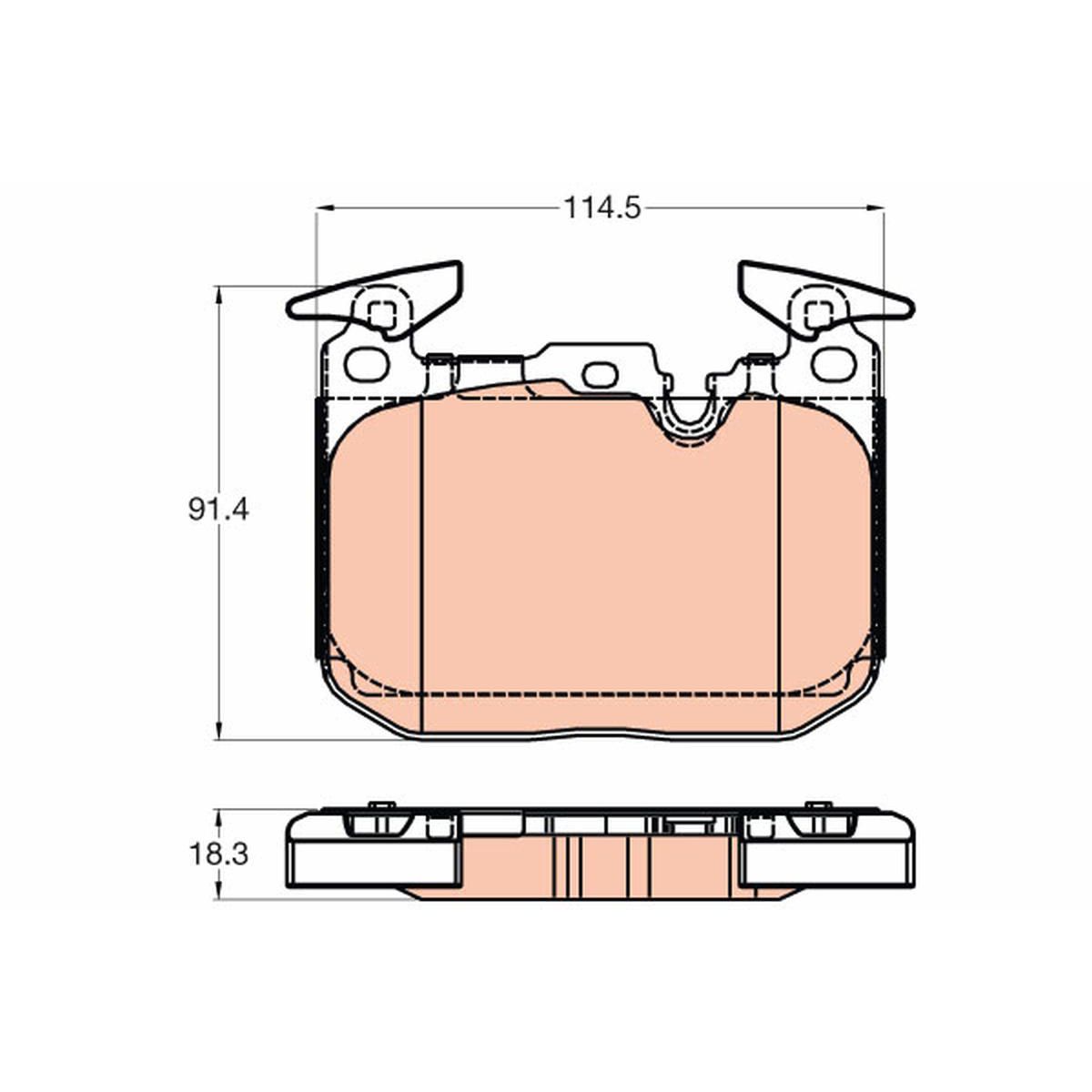 TRW Cotec Brake Pad Set Front GDB2031