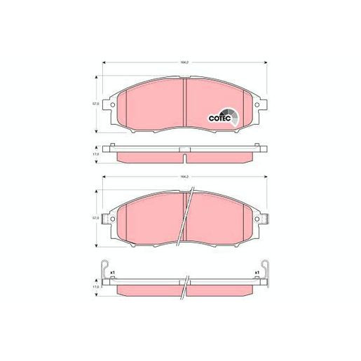 TRW DTEC Brake Pad Set Front GDB3340DT