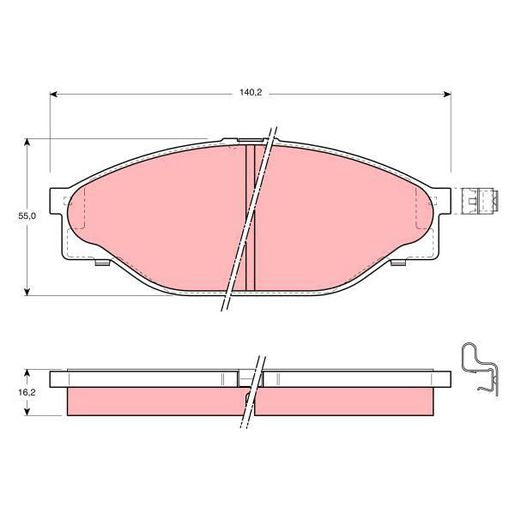 TRW DTEC Brake Pad Set Front GDB3109DT