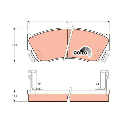 TRW DTEC Brake Pad Set Front GDB883DT