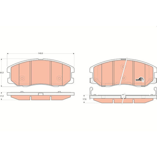 TRW Cotec Brake Pad Set Front GDB1715