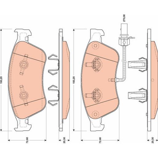 TRW Brake Pad Set GDB1811