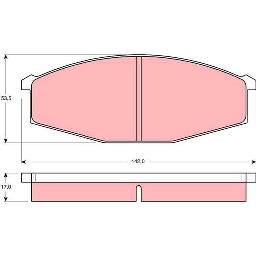 TRW DTEC Brake Pad Set Front GDB251DT