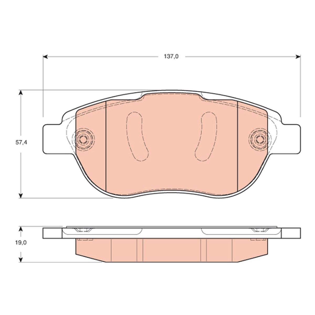 TRW Brake Pad Set GDB1669