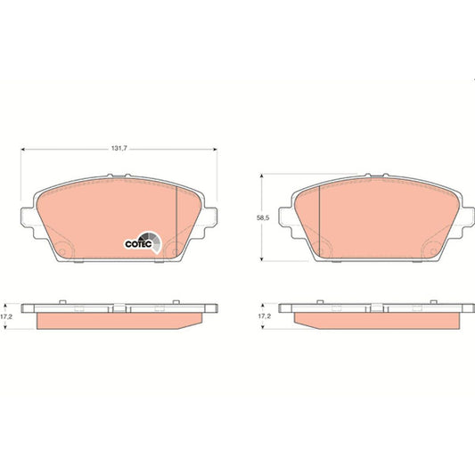 TRW Cotec Brake Pad Set GDB3227