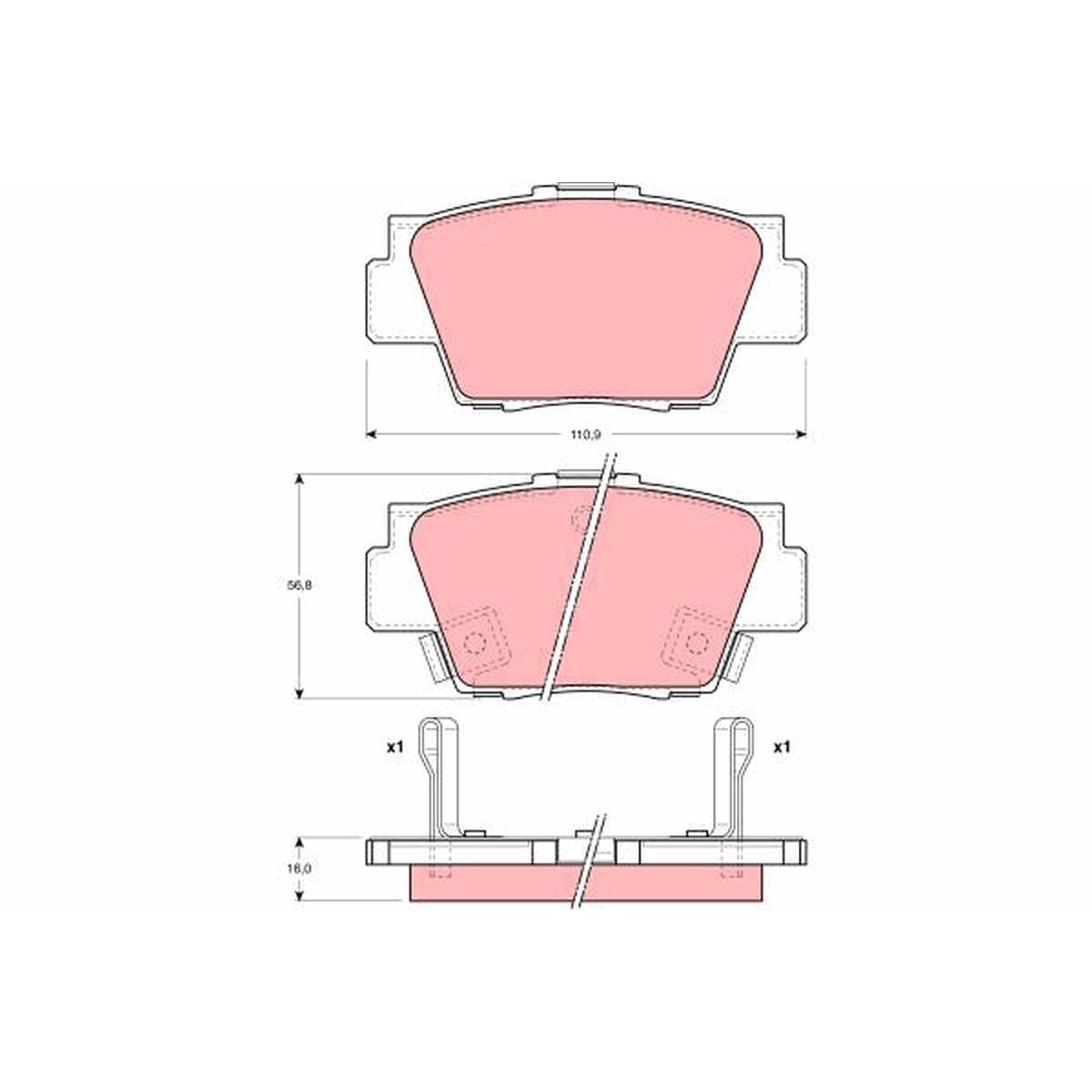 TRW Cotec Brake Pad Set GDB3039