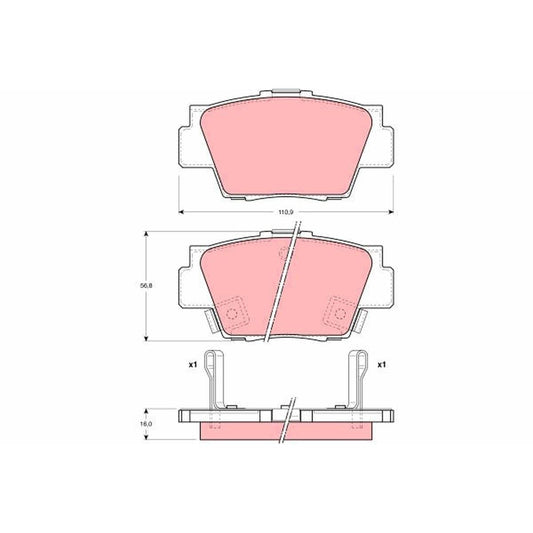 TRW Cotec Brake Pad Set GDB3039