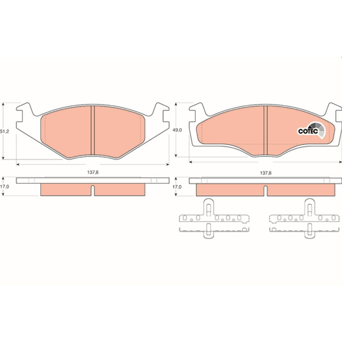 TRW Cotec Brake Pad Set GDB1219