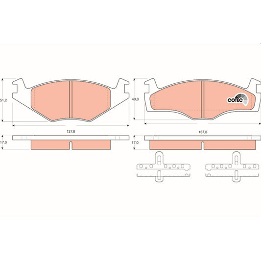 TRW Cotec Brake Pad Set GDB1219
