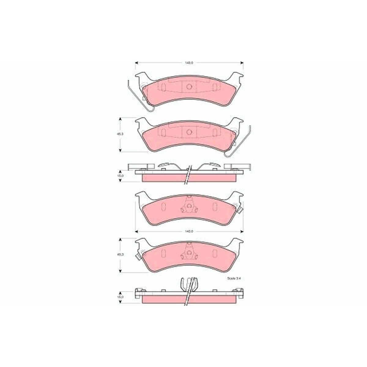 TRW Brake Pad Set GDB4124