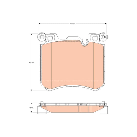 TRW Brake Pad Set GDB1826