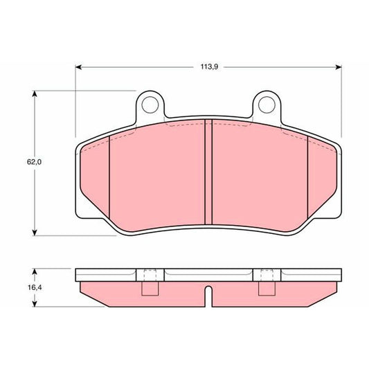 TRW Cotec Brake Pad Set Front GDB970