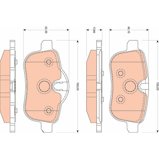 TRW Cotec Brake Pad Set GDB1827