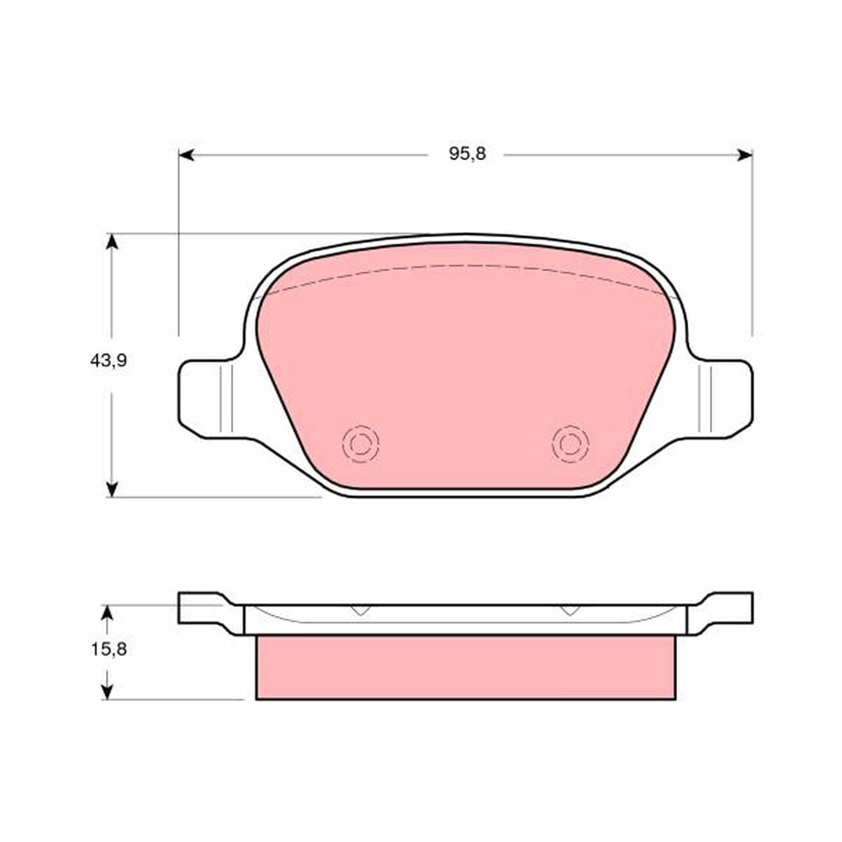 TRW Brake Pad Set GDB1520