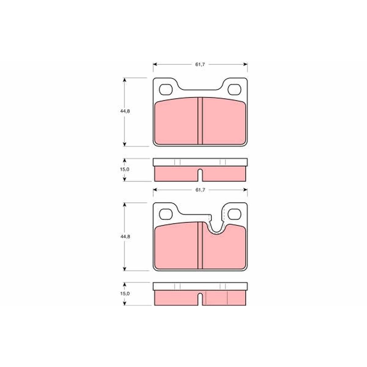TRW Cotec Brake Pad Set Rear GDB247