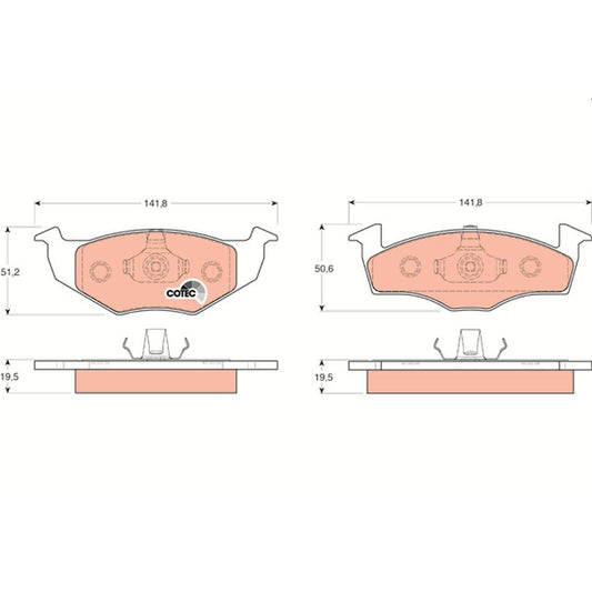 TRW Cotec Brake Pad Set GDB1218