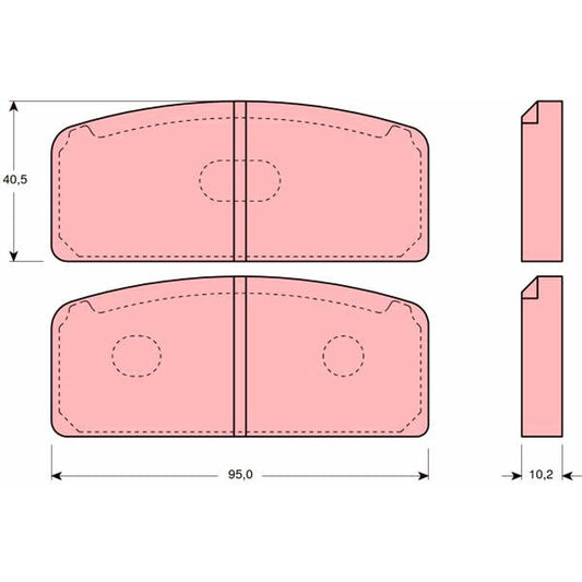 TRW Cotec Brake Pad Set Rear GDB109