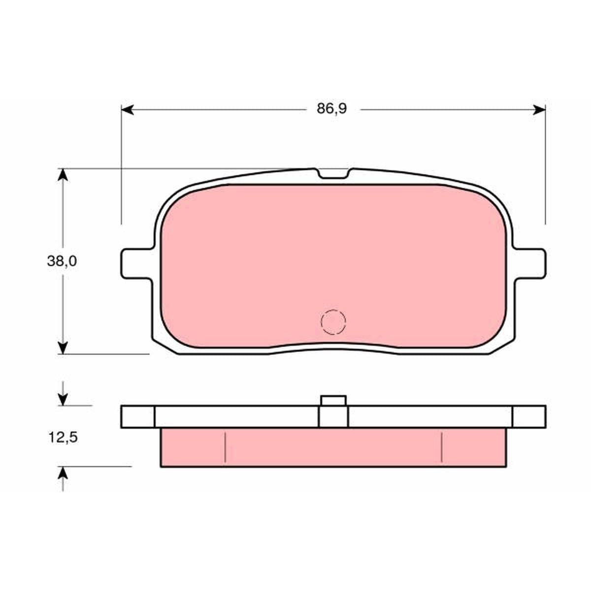 TRW Cotec Brake Pad Set Rear GDB3225