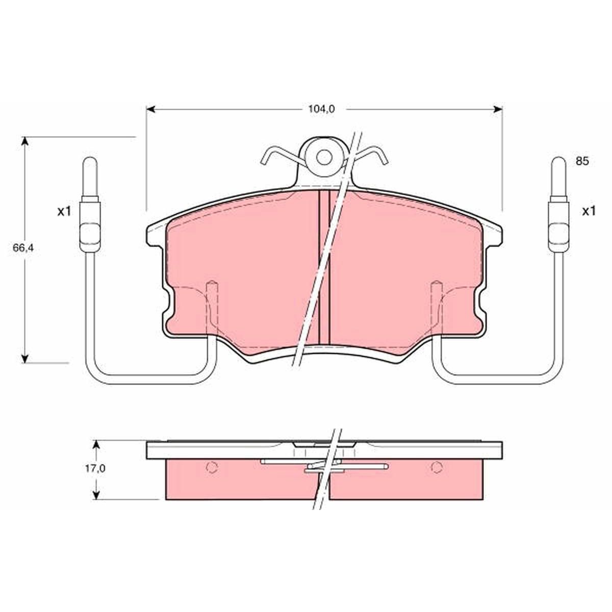 TRW Cotec Brake Pad Set Front GDB464