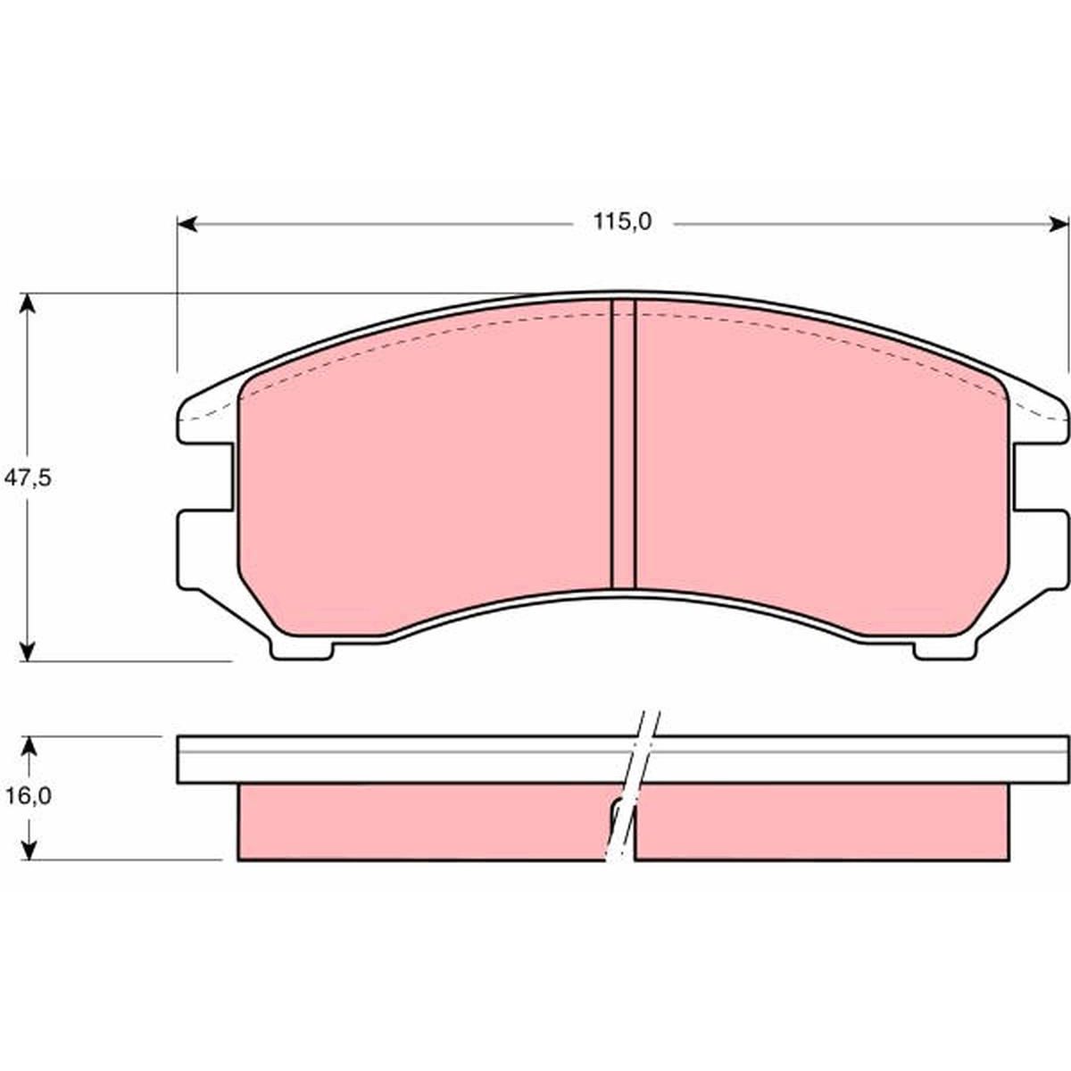 TRW Cotec Brake Pad Set Front GDB731