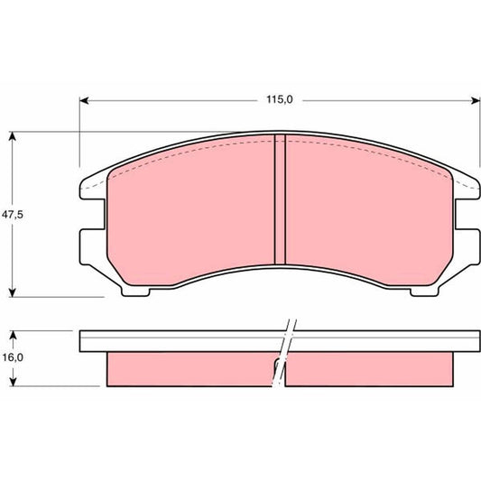 TRW Cotec Brake Pad Set Front GDB731