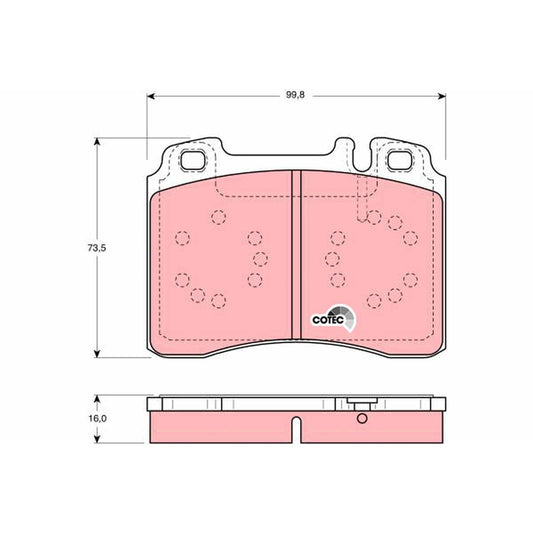TRW Cotec Brake Pad Set Front GDB1318
