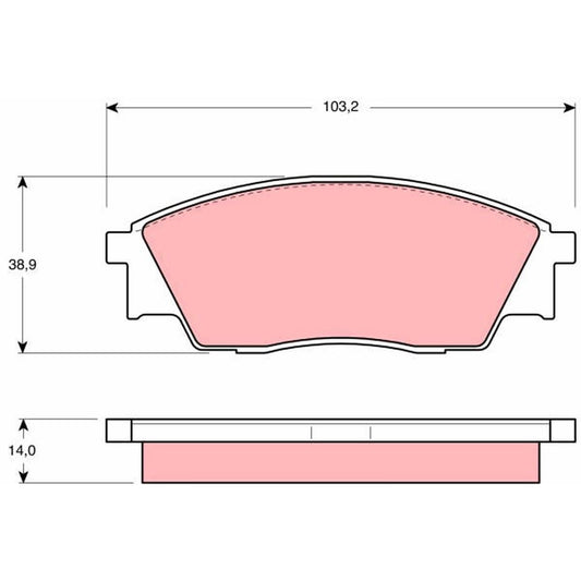 TRW Cotec Brake Pad Set Front GDB991