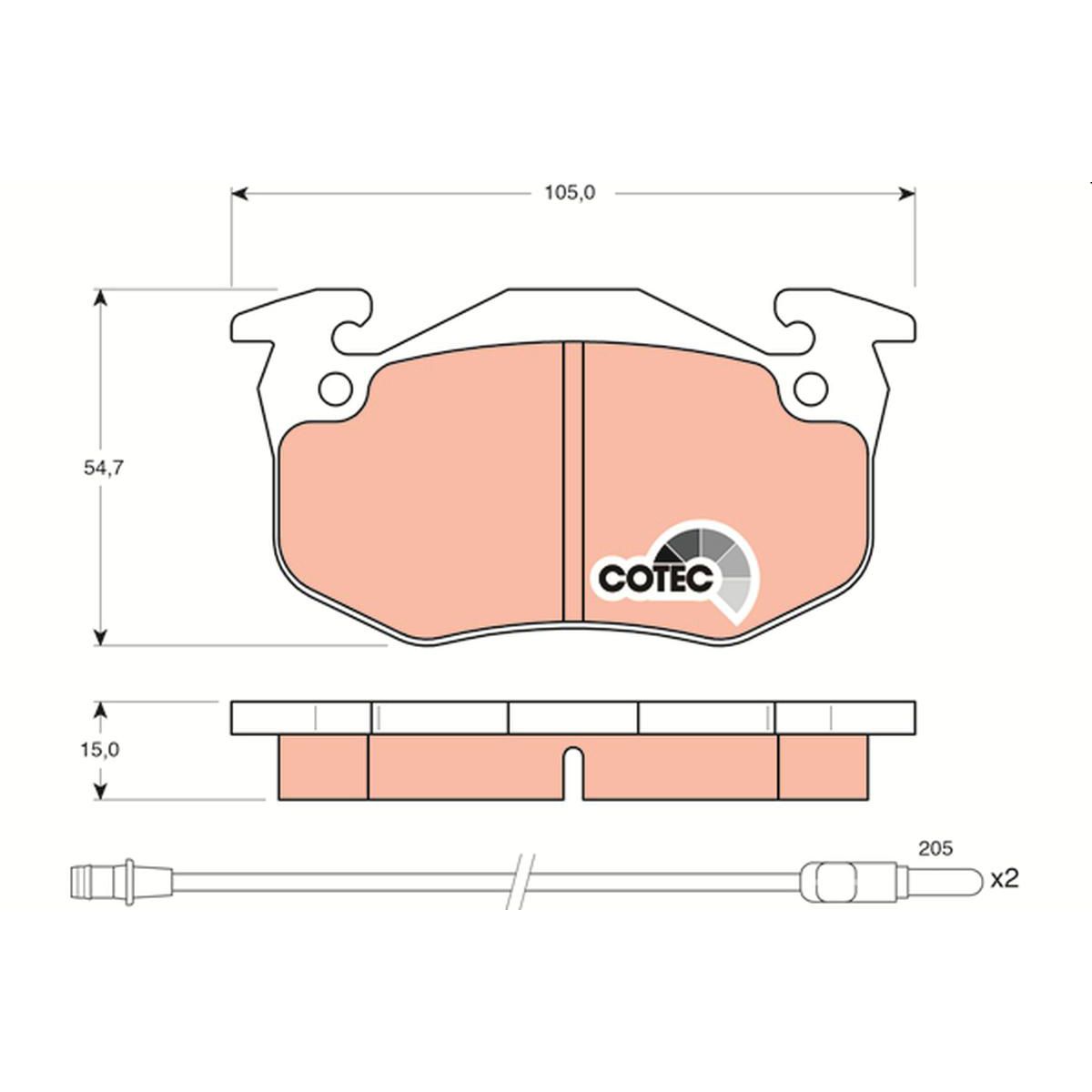 TRW Brake Pad Set GDB328