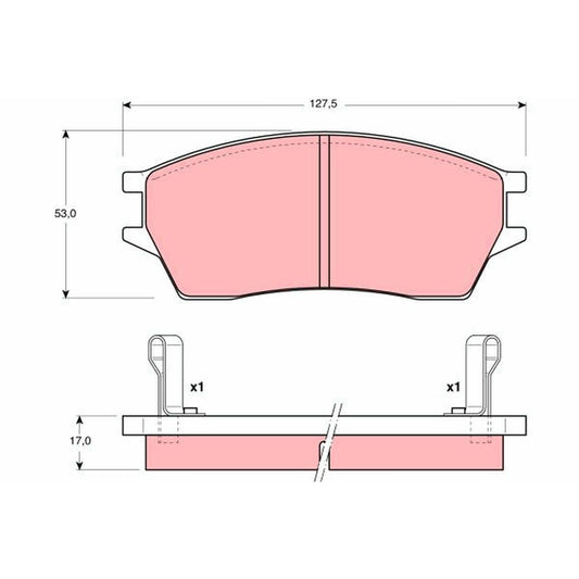 TRW Cotec Brake Pad Set Front GDB3128