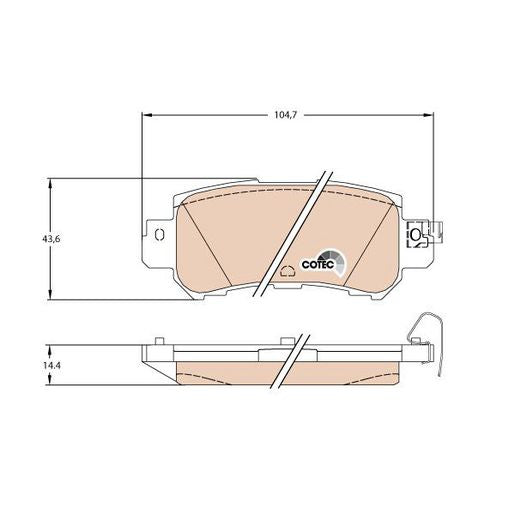 TRW DTEC Brake Pad Set Rear GDB3539DT