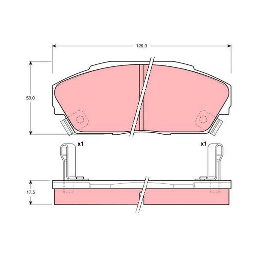 TRW Brake Pad Set GDB3034DT