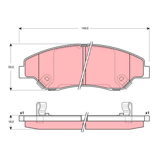 TRW DTEC Brake Pad Set GDB3241DT