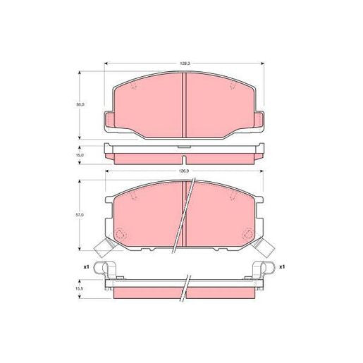 TRW Brake Pad Set GDB1190DT
