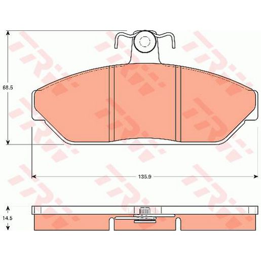 TRW DTEC Brake Pad Set Front GDB7550DT