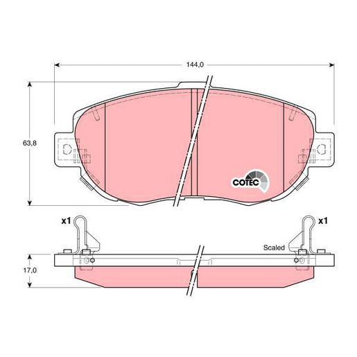 TRW DTEC Brake Pad Set Front GDB3235DT