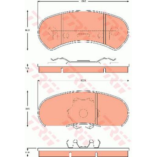 TRW DTEC Brake Pad Set Front GDB7506DT
