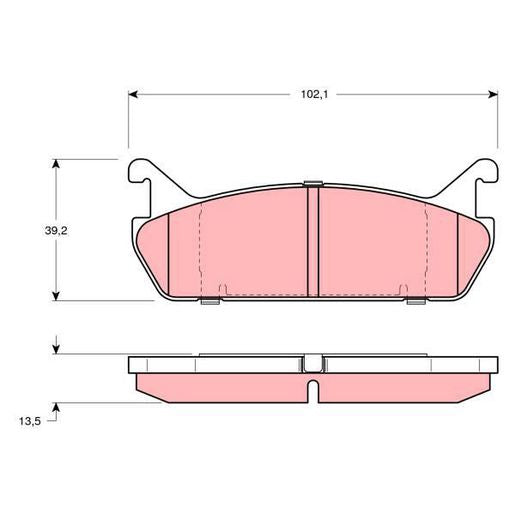 TRW Brake Pad Set GDB887DT