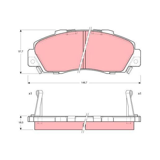 TRW DTEC Brake Pad Set Front GDB995DT