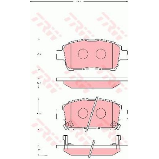 TRW DTEC Brake Pad Set Front GDB7075DT