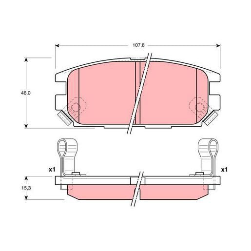 TRW DTEC Brake Pad Set Rear GDB3199DT