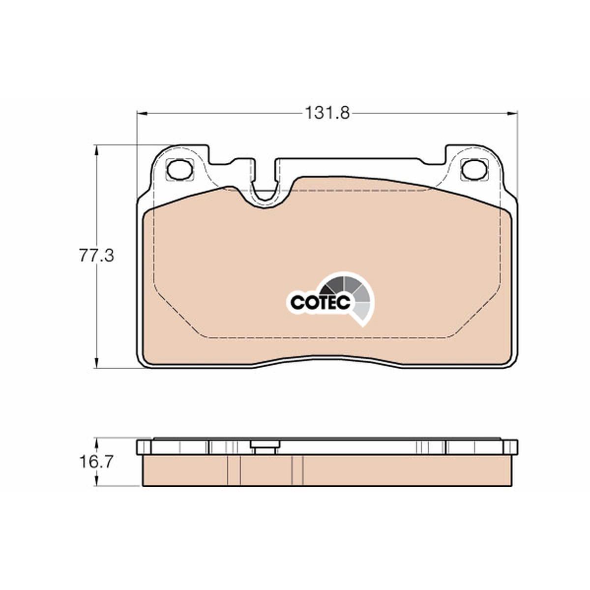 TRW Cotec Brake Pad Set Front GDB1974