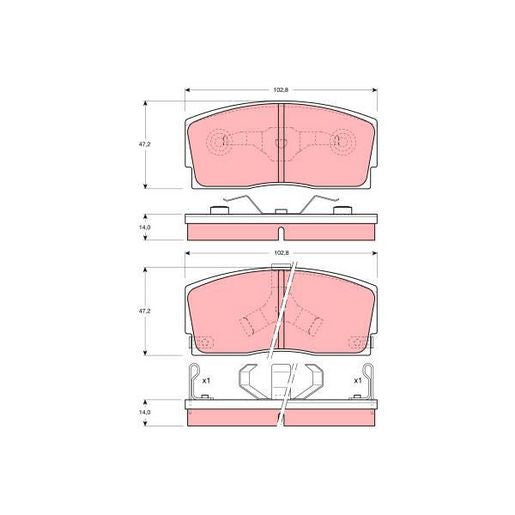 TRW Brake Pad Set GDB886DT